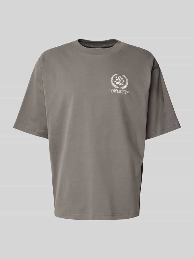 Low Lights Studios Oversized T-shirt met labelstitching model 'Cesar'