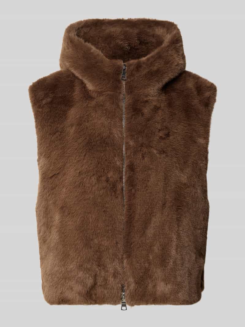 Blonde No. 8 Bodywarmer van imitatiebont met tweewegritssluiting