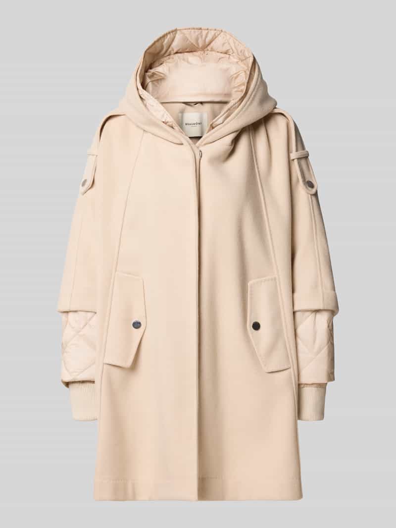 Beaumont Amsterdam Relaxed fit lange jas met linnen
