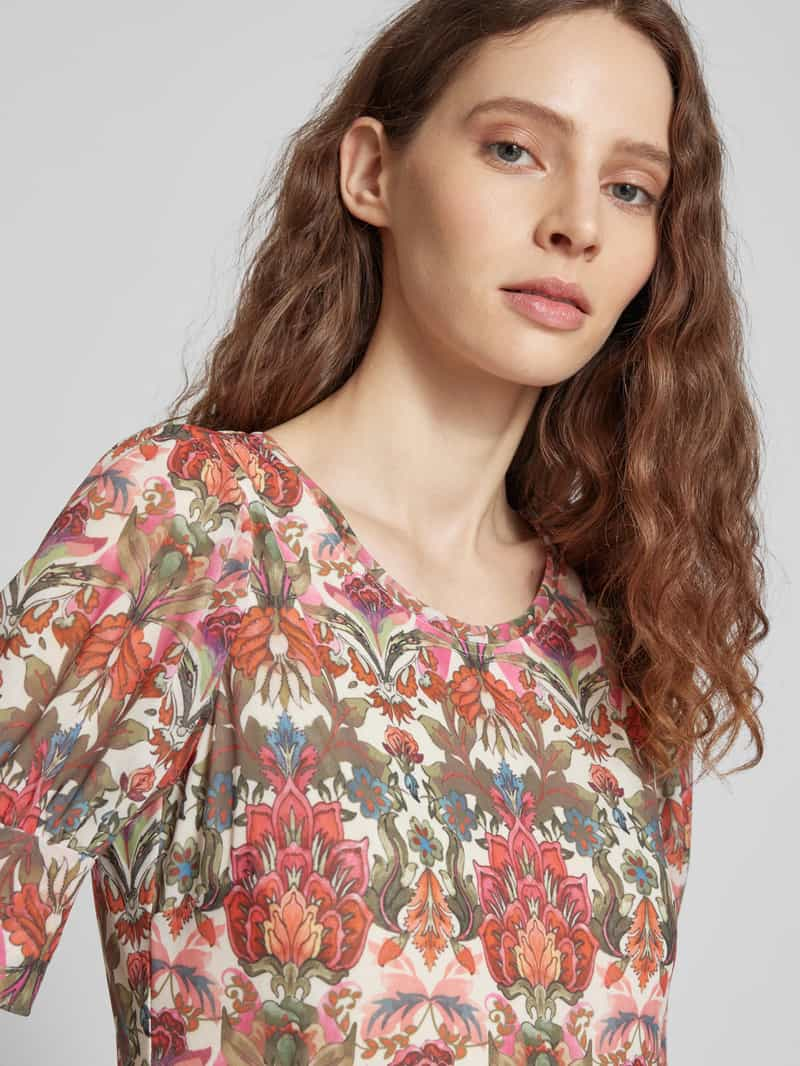 ROBE LÉGÈRE Midi-jurk met all-over motief en pofmouwen