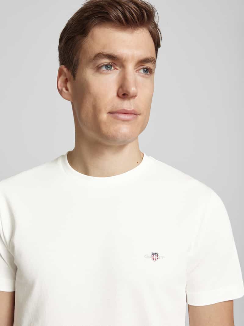 Gant Slim fit T-shirt met labelstitching
