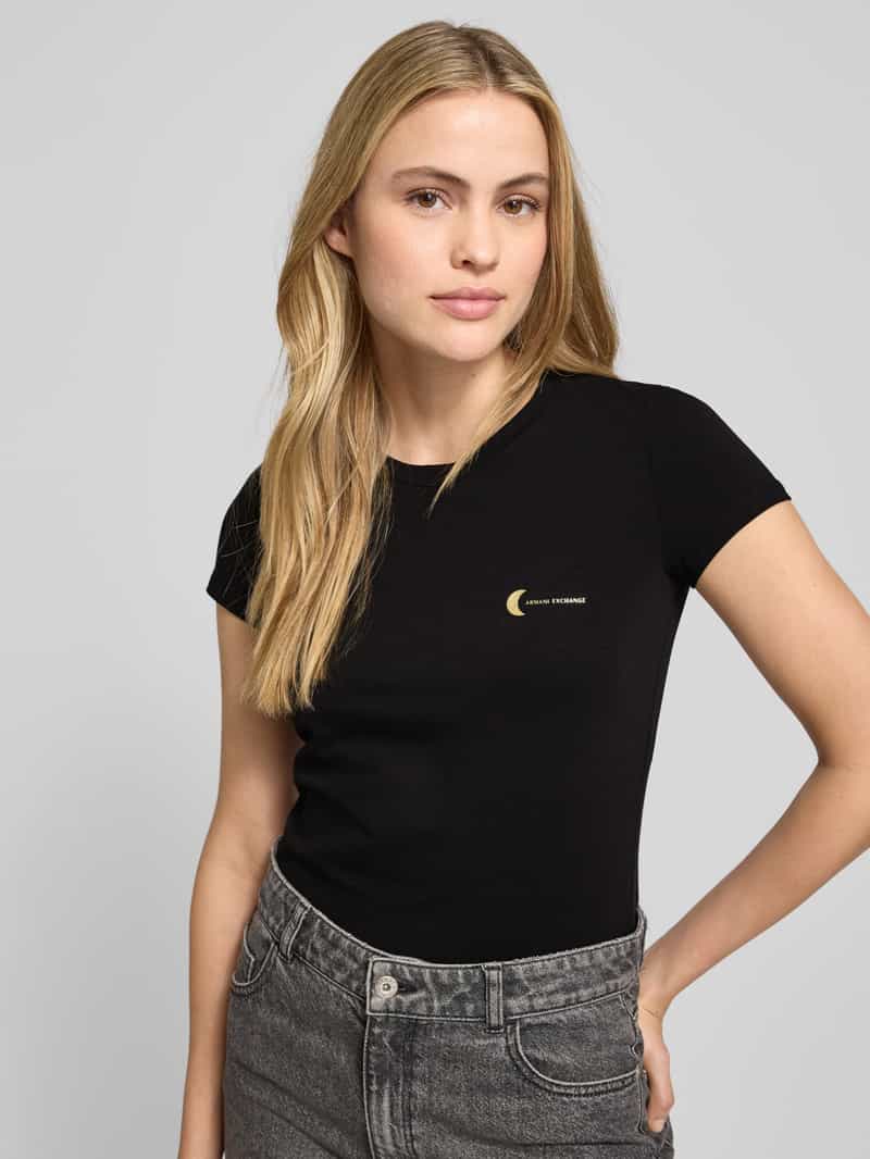 Armani Exchange T-shirt met labelprint