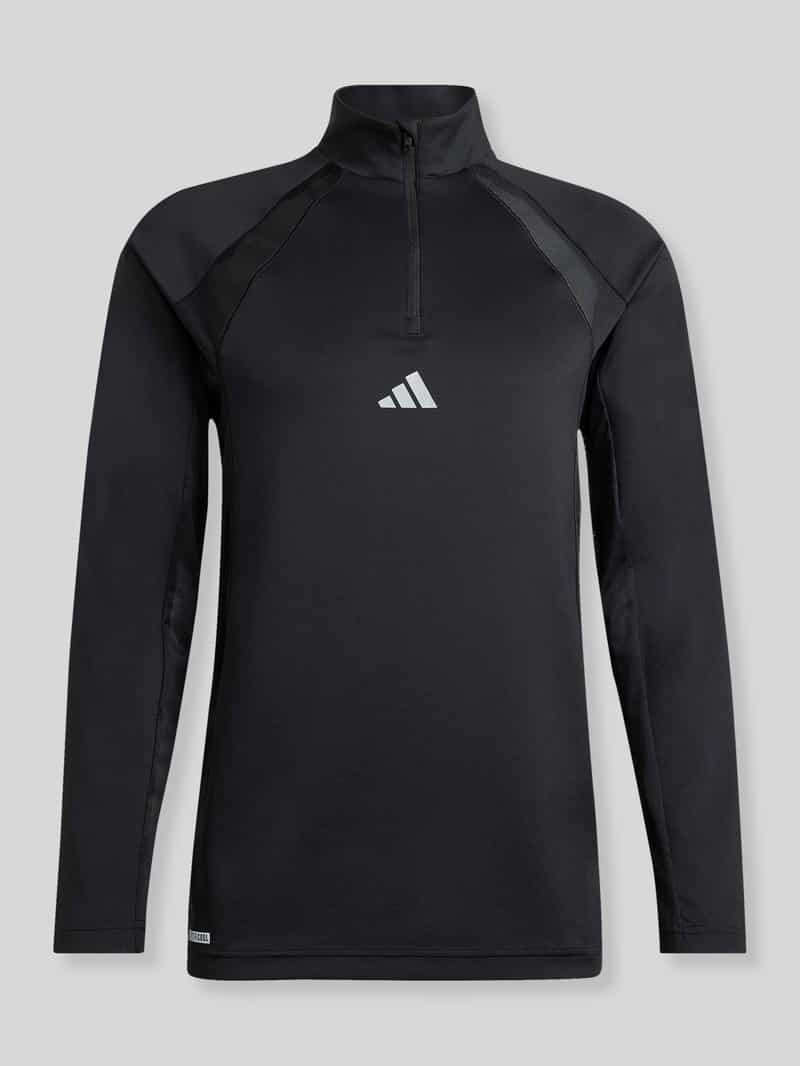 Slim fit sportshirt met shirt met lange mouwen met logoprint model 'TECH'