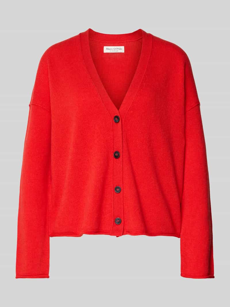 Marc O'Polo Oversized gebreid jack van pure scheerwol