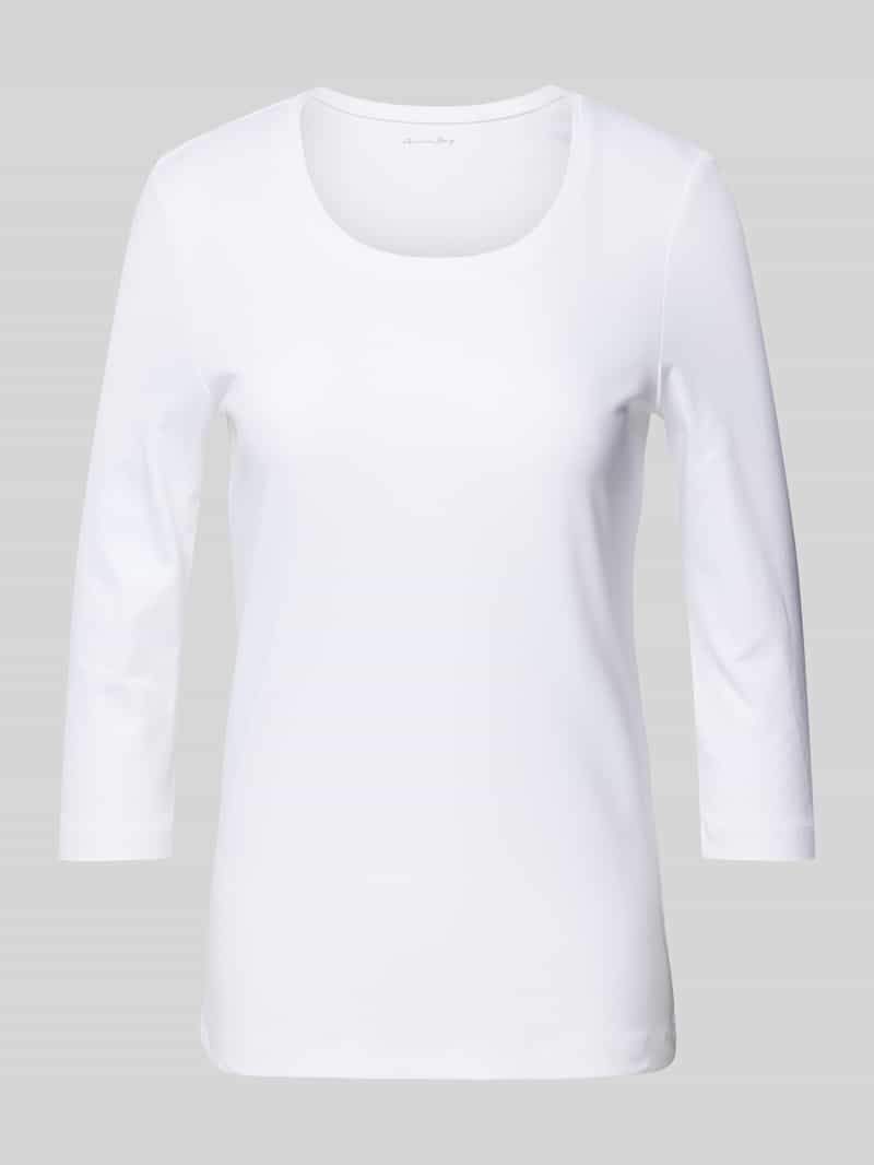 Christian Berg Woman T-shirt met 3 4-mouwen in effen design