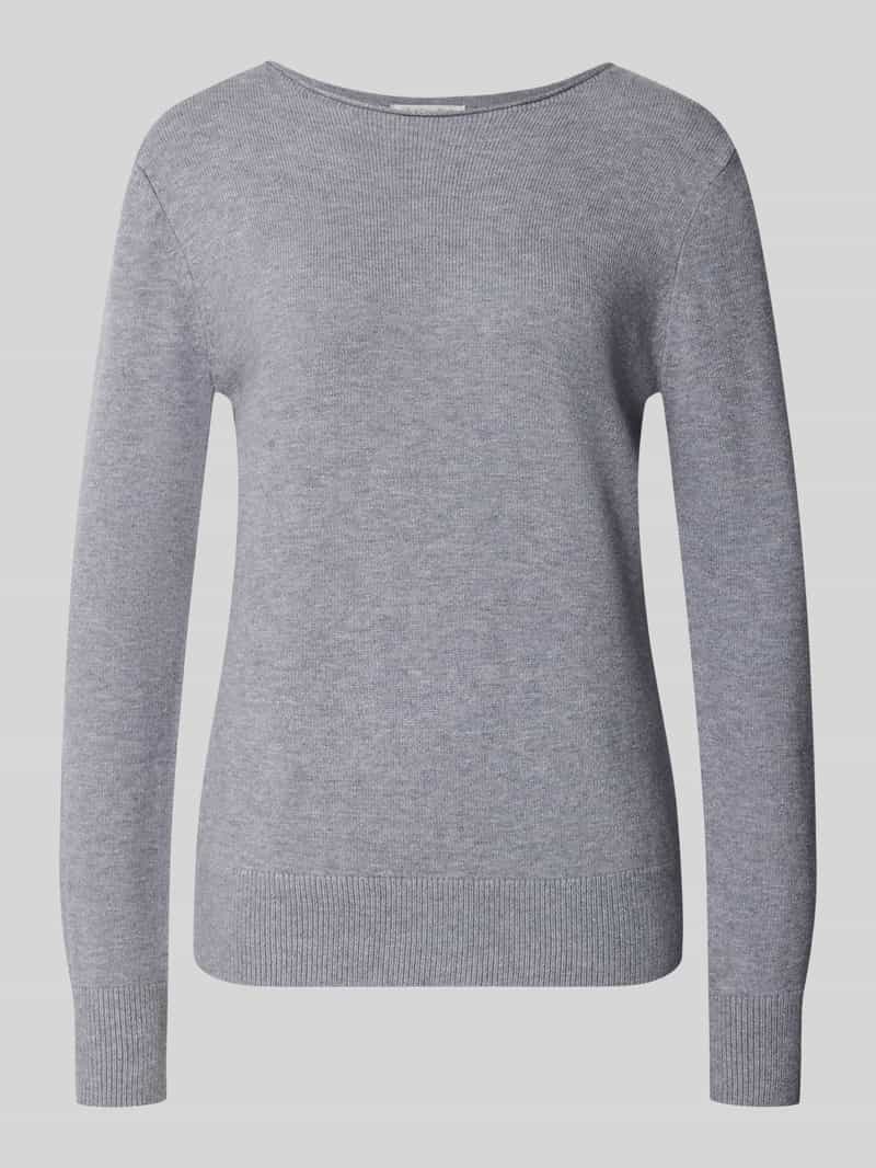 Christian Berg Woman Regular fit gebreide pullover van viscosemix met boothals