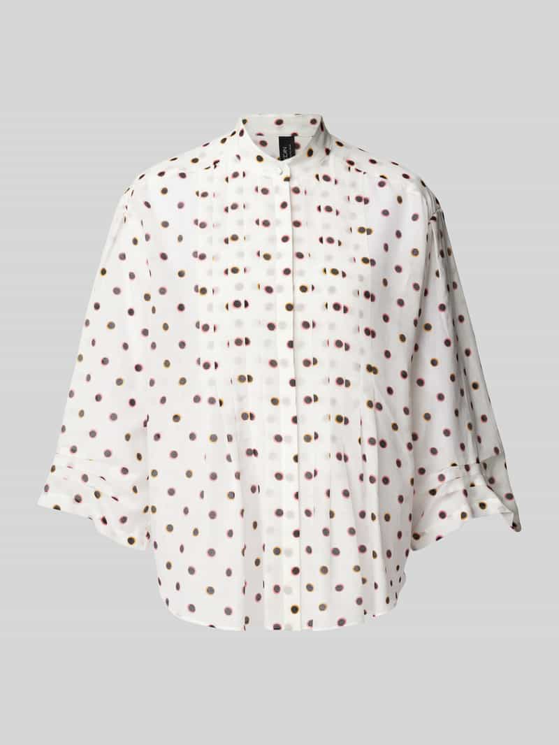 Marc Cain Relaxed fit blouse met opstaande kraag