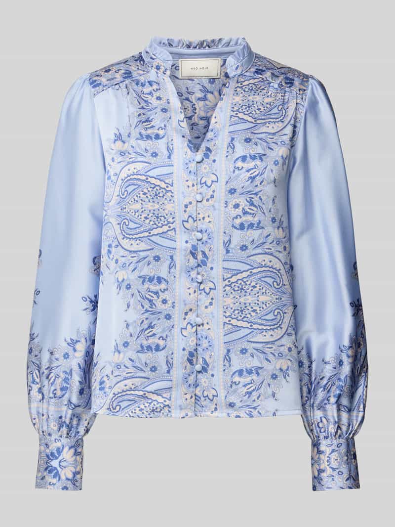 NEO NOIR Slim fit blouse met tuniekkraag model 'Massima'
