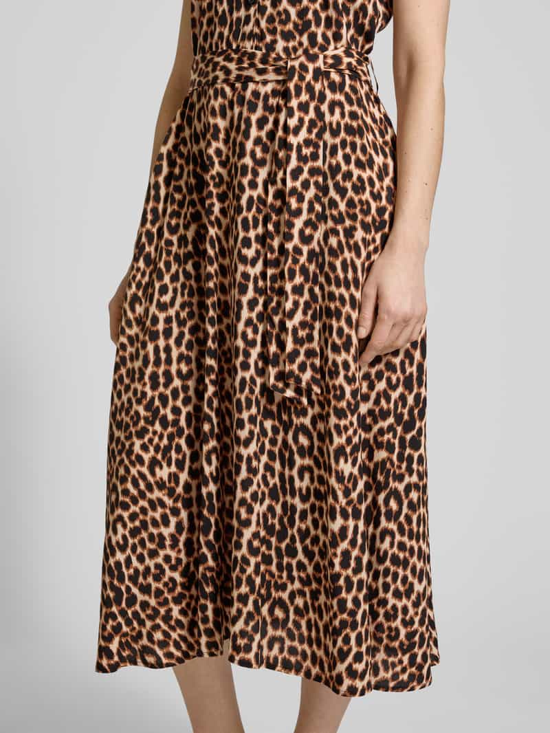 Christian Berg Woman Selection Midi-jurk met strikceintuur