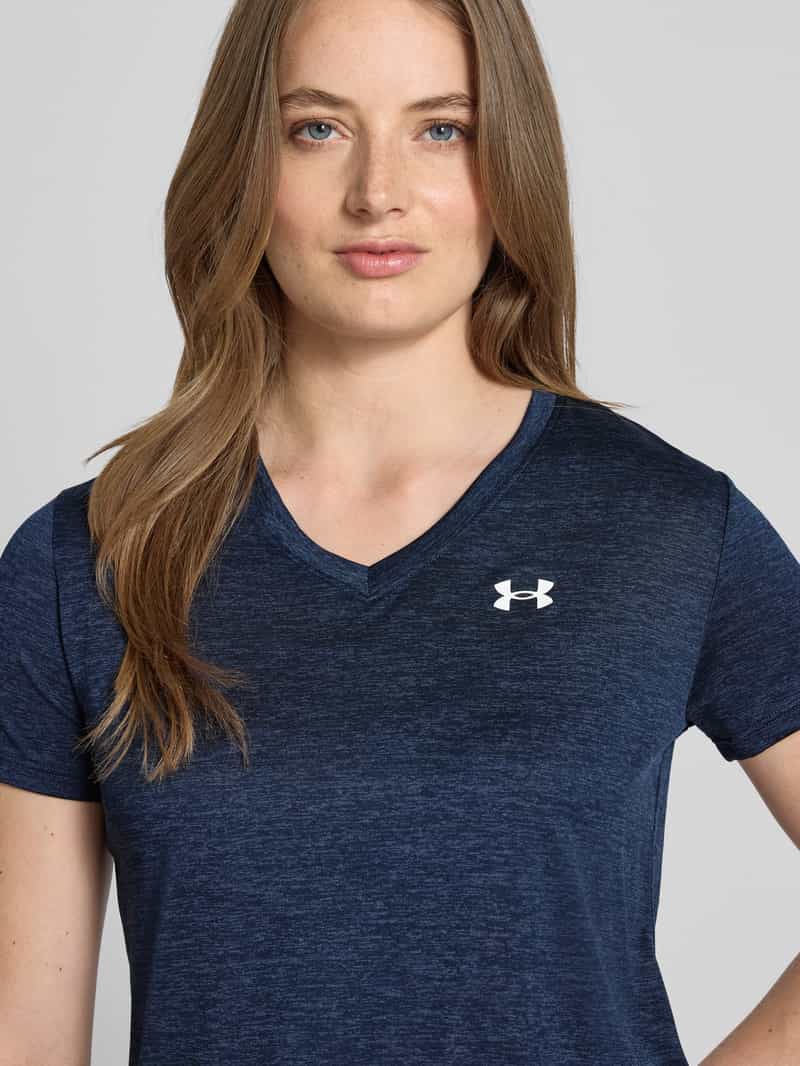 Under Armour T-shirt met geribde V-hals