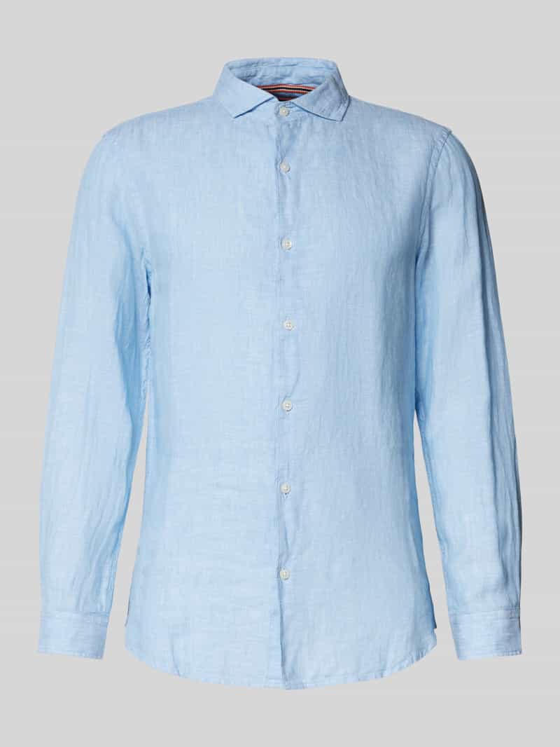 Superdry Regular fit linnen overhemd met haaikraag model 'Vacation'