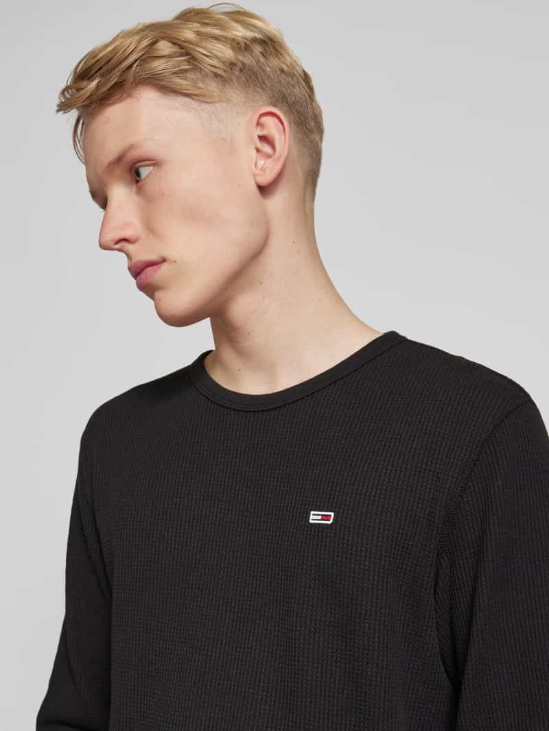 Tommy Jeans Slim fit shirt met lange mouwen en labelstitching