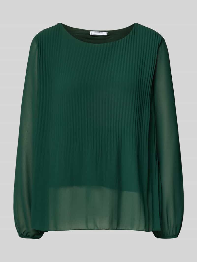 ZABAIONE Blouse met lange mouwen met plissévouwen en ronde hals
