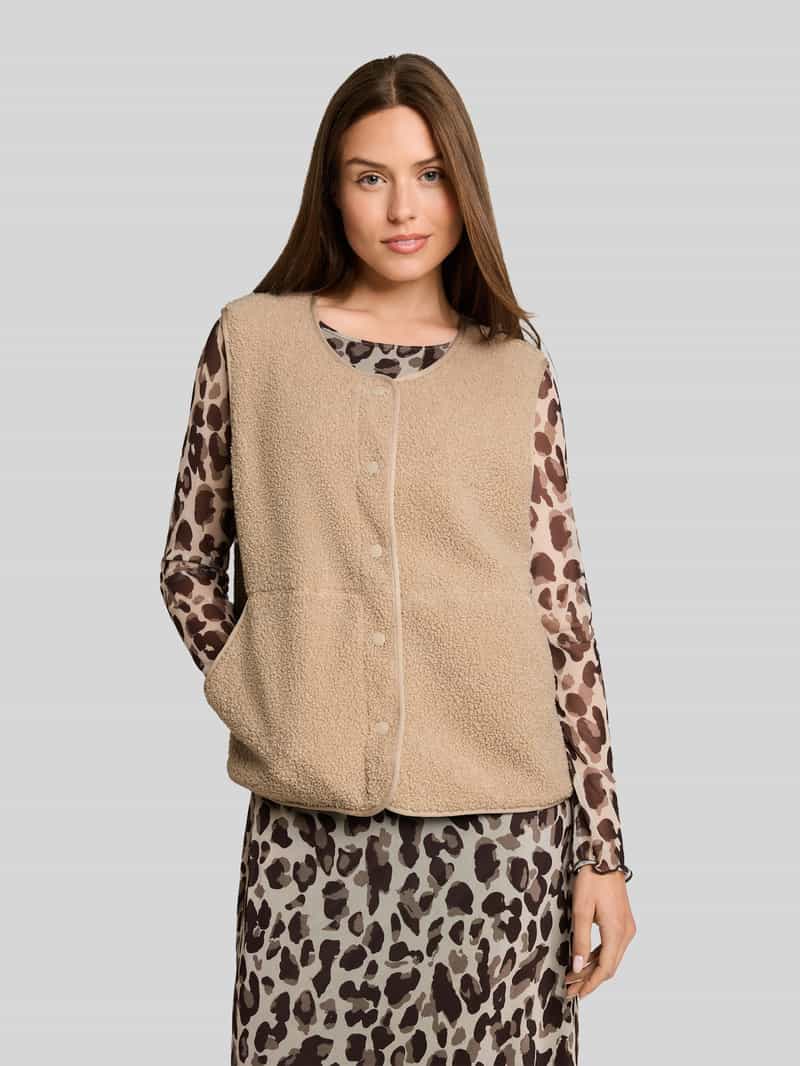 Tom Tailor regular fit bodywarmer in teddy-look