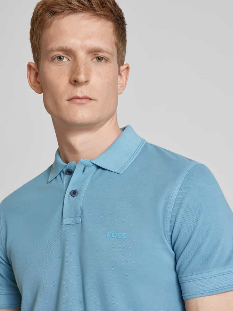 Boss Orange Poloshirt met labelprint model 'Prime'