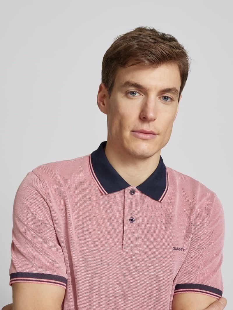 Gant Regular fit poloshirt met labelstitching model 'OXFORD'