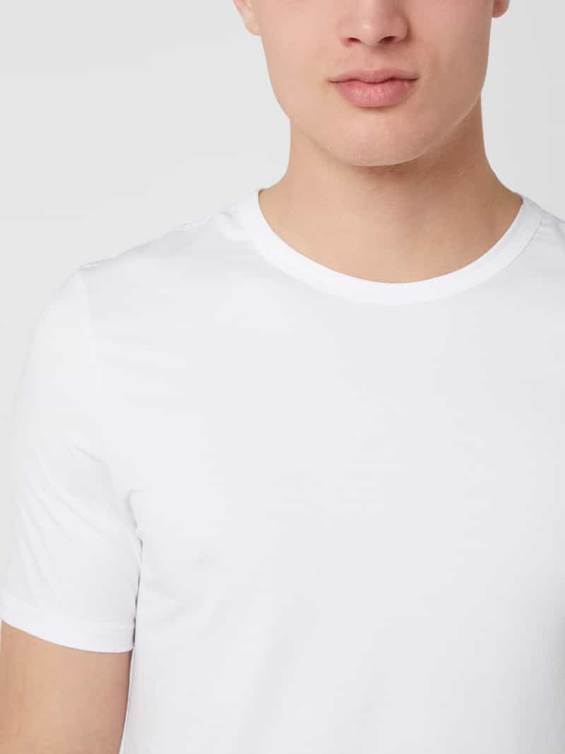 Hanro T-shirt met labeldetail in een set van 2 stuks model 'Cotton Essentials'
