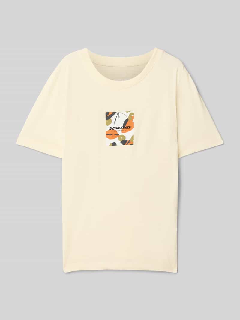 jack & jones T-shirt met labelprint model 'TAVIRA'