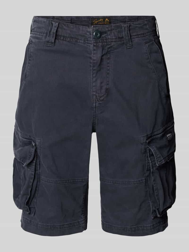 Superdry Korte cargobroek met labeldetail