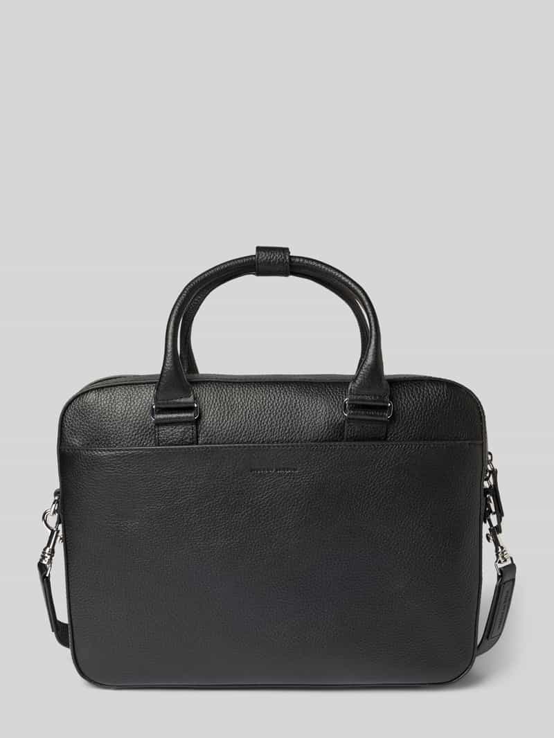 Tiger Of Sweden Leren handtas met label in reliëf model 'Bosun'