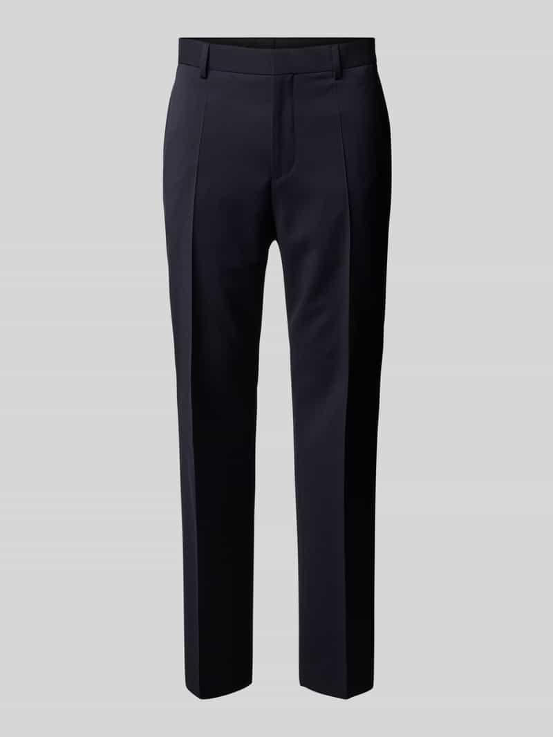 Boss Regular fit pantalon met persplooien, model 'Genius'