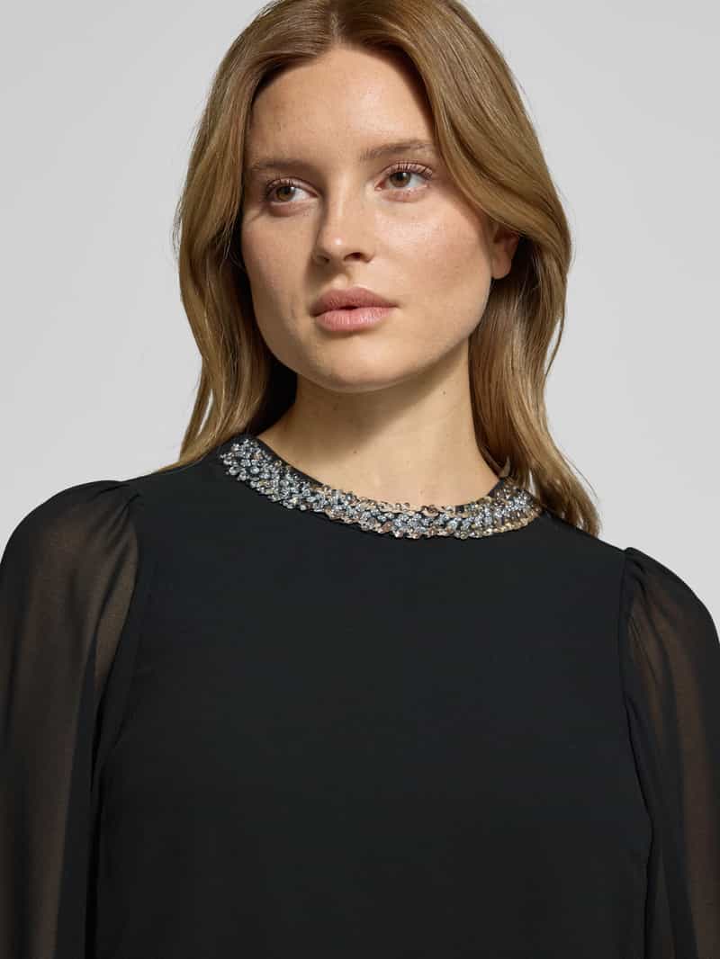 Vila Regular fit blouse met siersteentjes model 'WILLY'