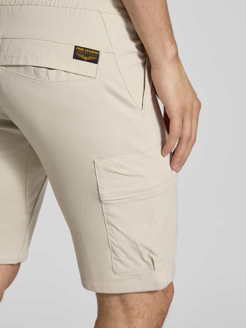 PME Legend Regular fit korte cargobroek met elastische band model 'AIRYLON'