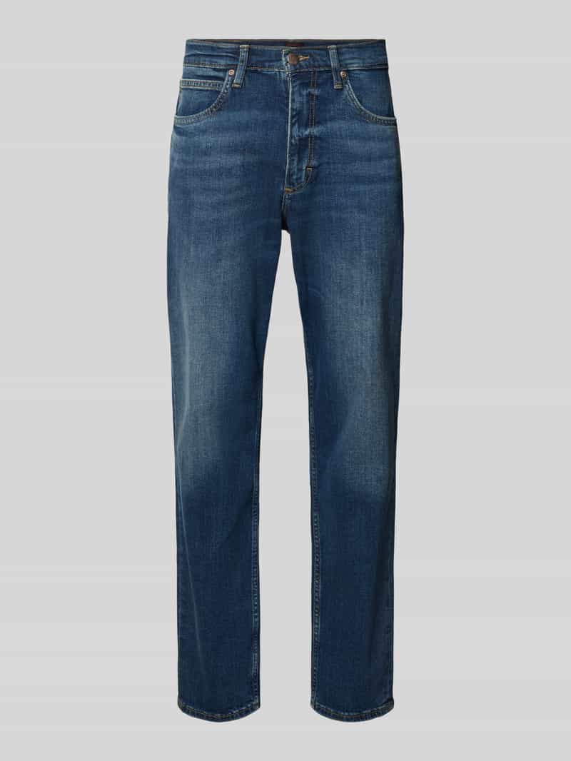 Lee Tapered Fit Jeans aus Baumwoll-Mix Modell 'David' in Dunkelblau, Größe 34/32 21142043432