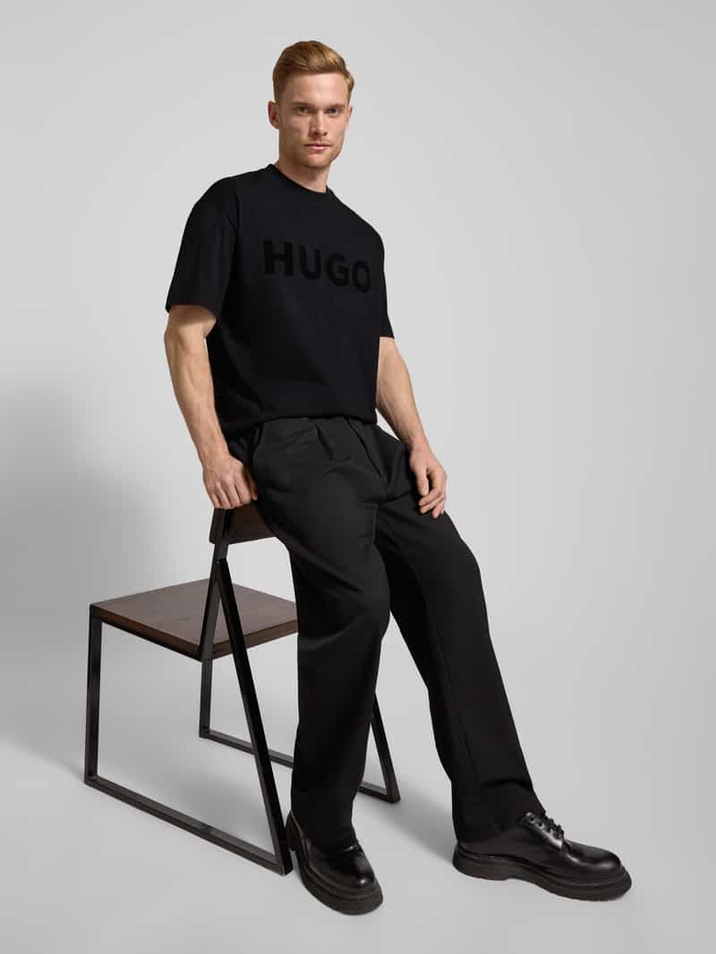 HUGO Oversized T-shirt met labelprint model 'Dinkee'