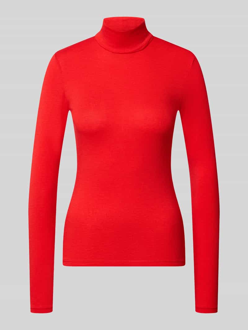 Slim fit shirt met lange mouwen van lyocellmix