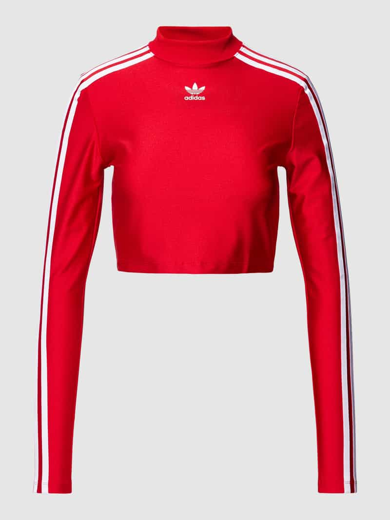 adidas Originals Kort shirt met lange mouwen en labelstrepen