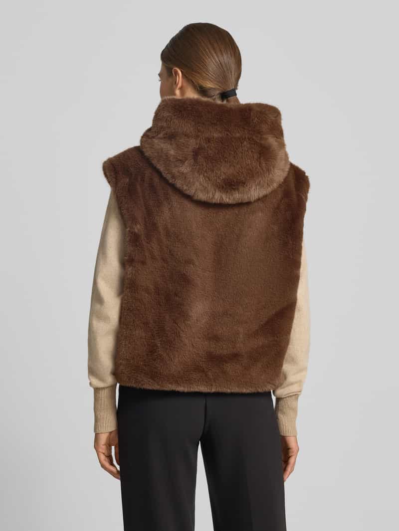 Blonde No. 8 Bodywarmer van imitatiebont met tweewegritssluiting