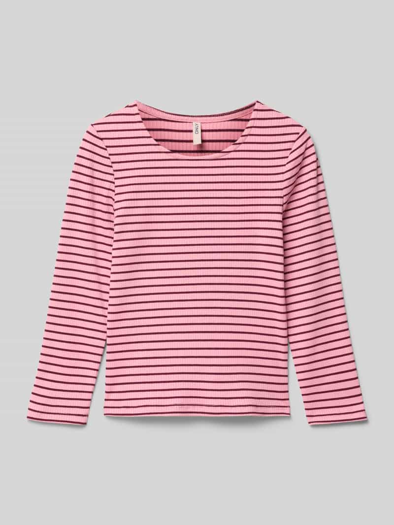 Only Regular fit shirt met lange mouwen in riblook model 'MAUDE'