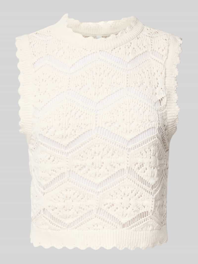 Only Regular fit tricottop van katoenmix model 'FRIDA LIFE'