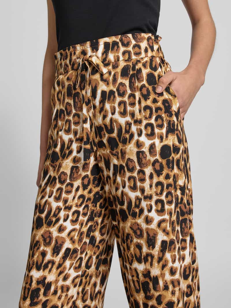 Christian Berg Woman Wide leg stoffen broek met bandplooien