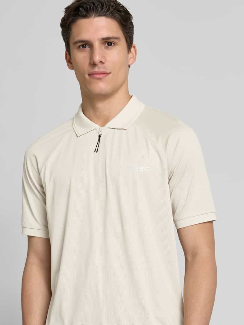 Guess Activewear Regular fit poloshirt met ritssluiting model 'JAISS'