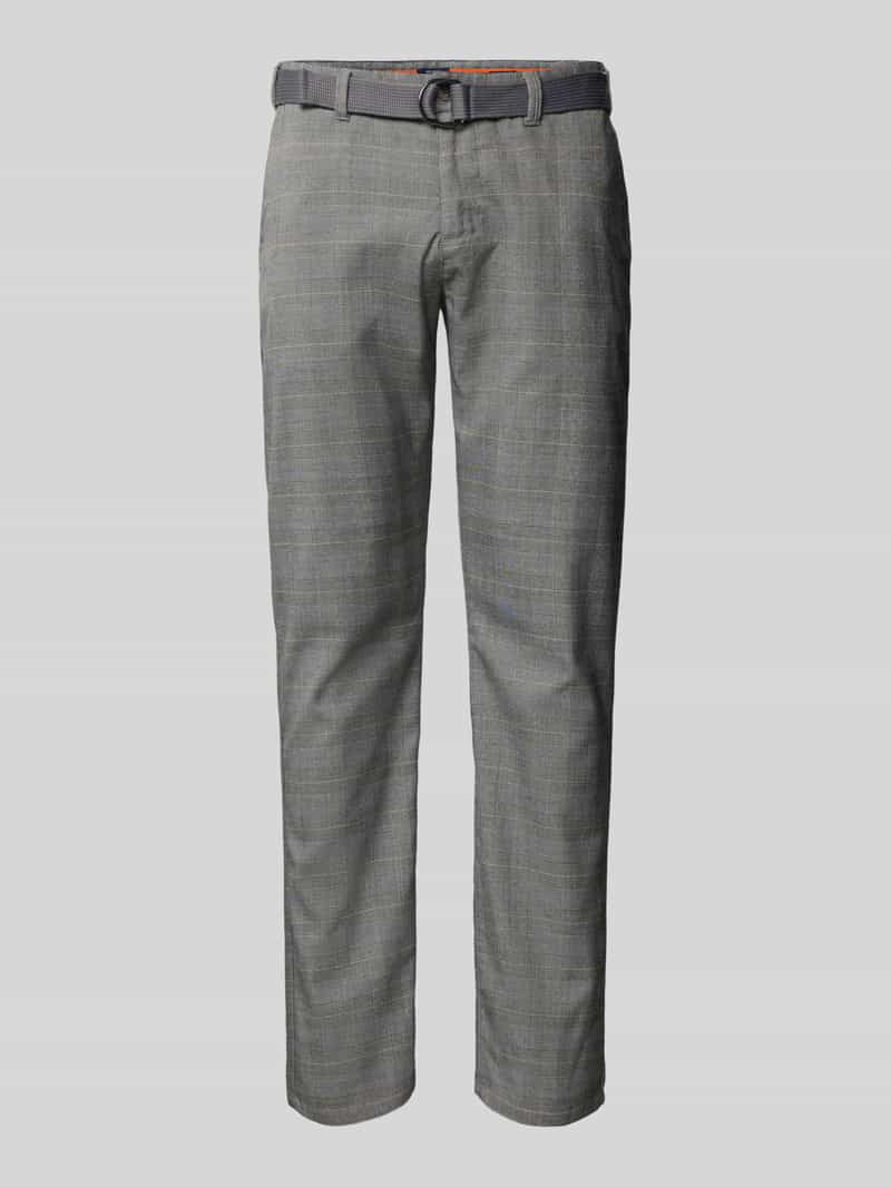 MCNEAL Straight fit stoffen broek met riem
