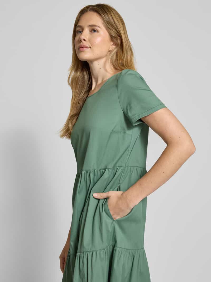 ROBE LÉGÈRE Knielange jurk in laagjeslook