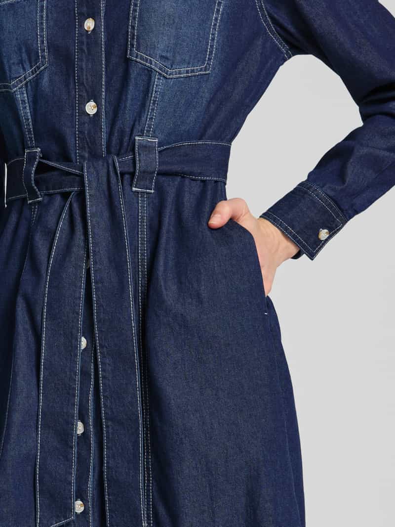 Zero Jeansjurk met strikceintuur