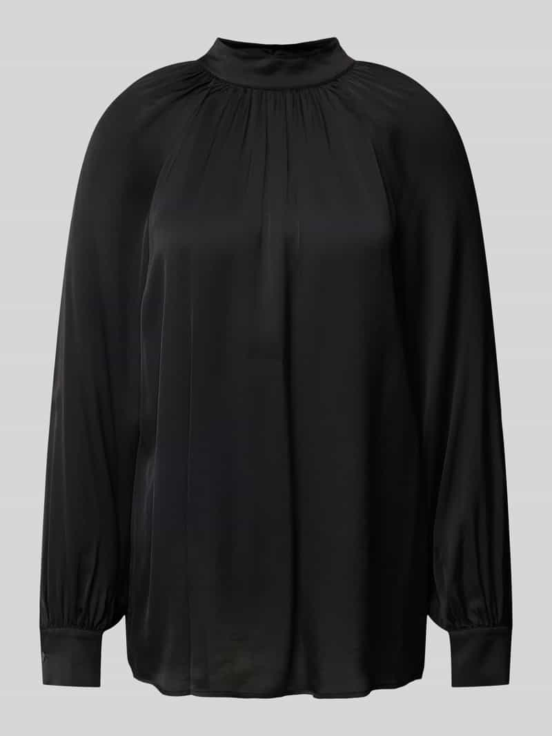 Oui Blouse van viscose met plooien