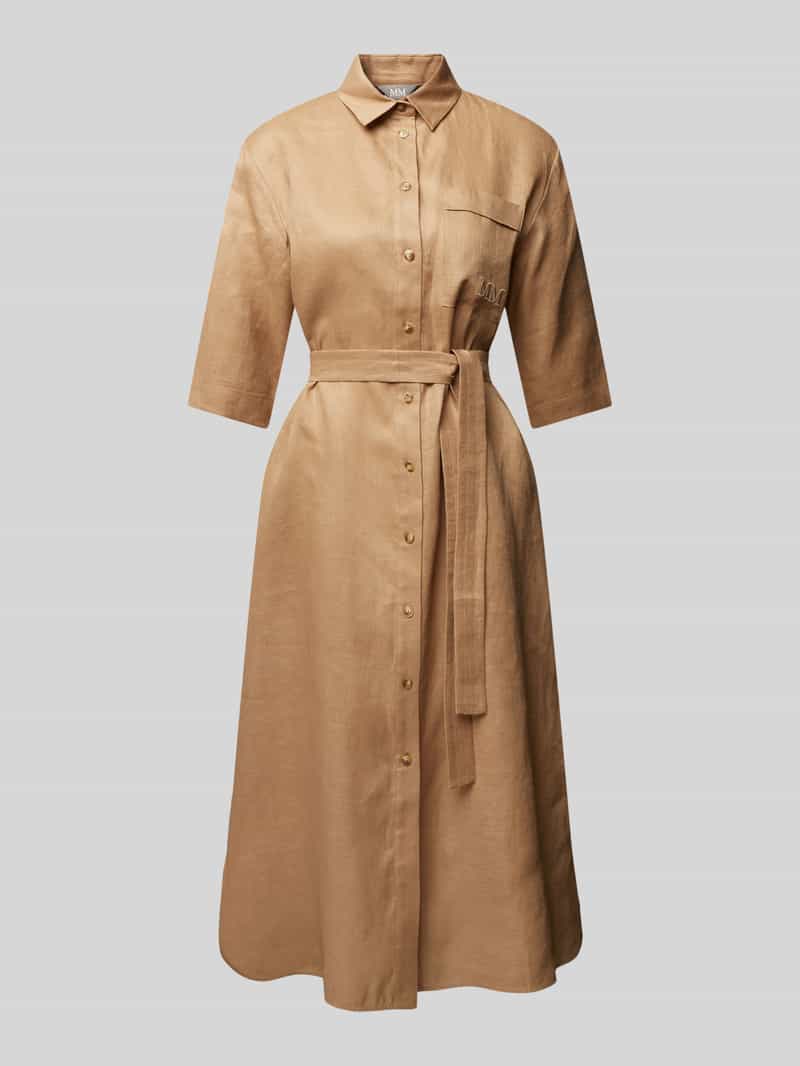 MM Linnen jurk met borstzak model 'SALUTE'