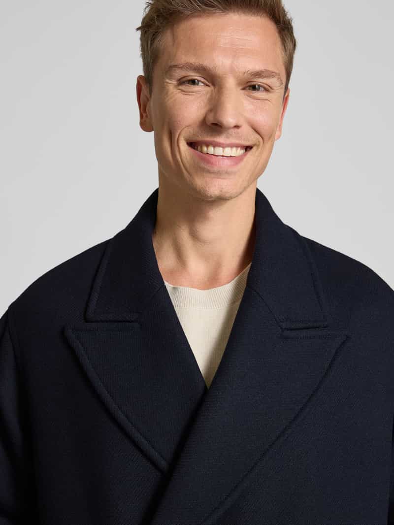 Selected Homme Relaxed fit lange jas van wolmix model 'SIMON'