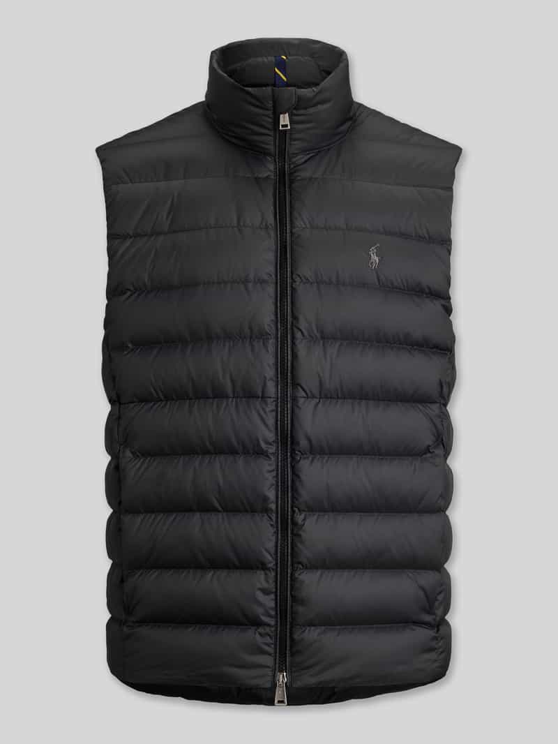 regular fit bodywarmer met gestikt logo