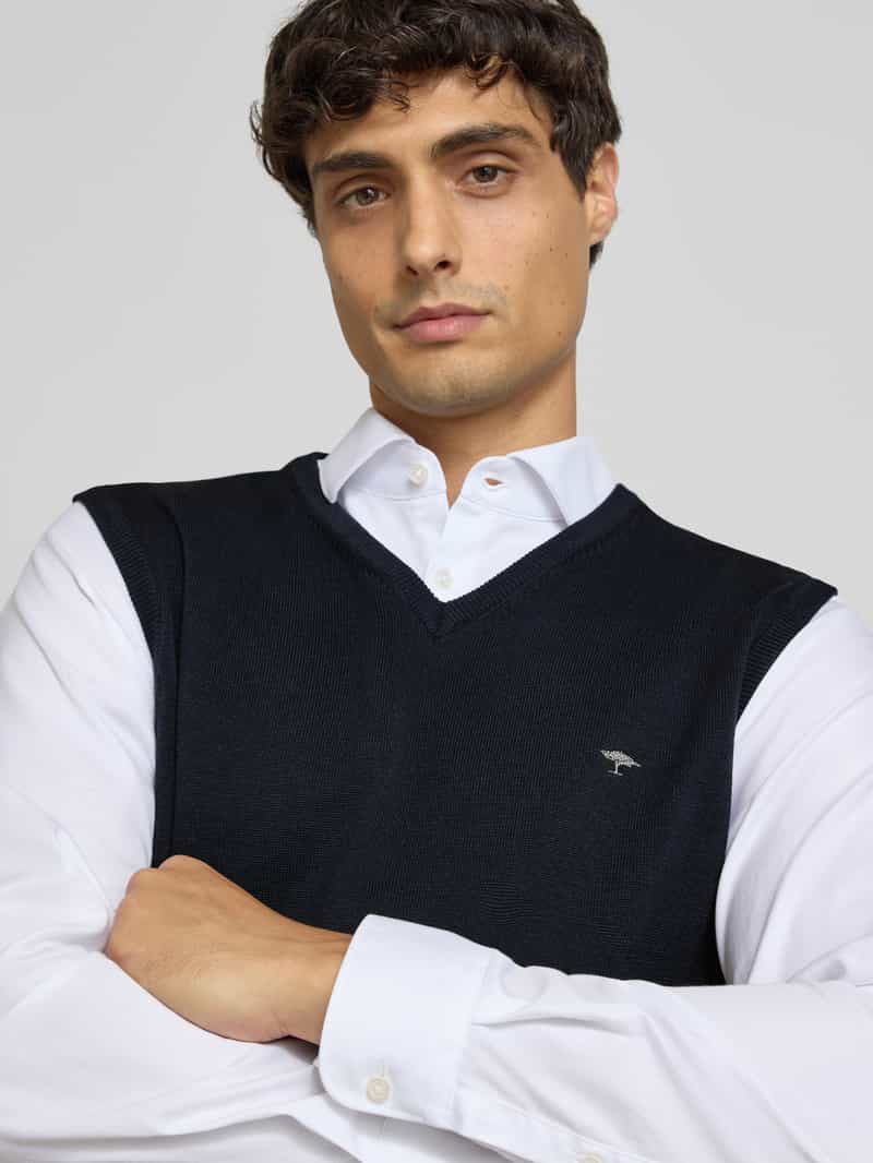 FYNCH-HATTON Spencer met logodetail model 'Slipover Superfine'