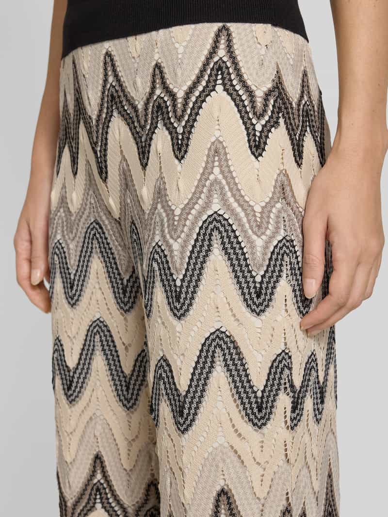 s.Oliver BLACK LABEL Wide leg wijde broek met all-over motief
