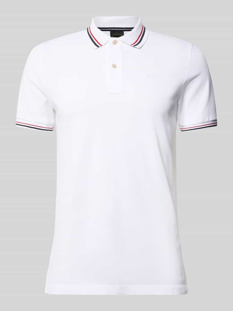 Geox Poloshirt met labelstitching model 'Piquee'