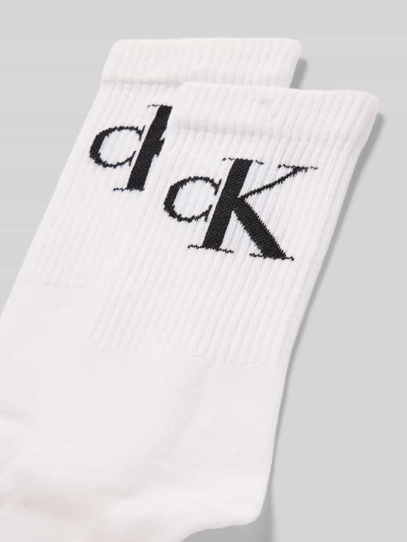 Calvin Klein Jeans Sokken met labelprint in een set van 2 paar