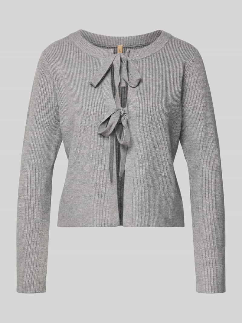 Soyaconcept Gebreid jack met vetersluiting model 'KANITA'