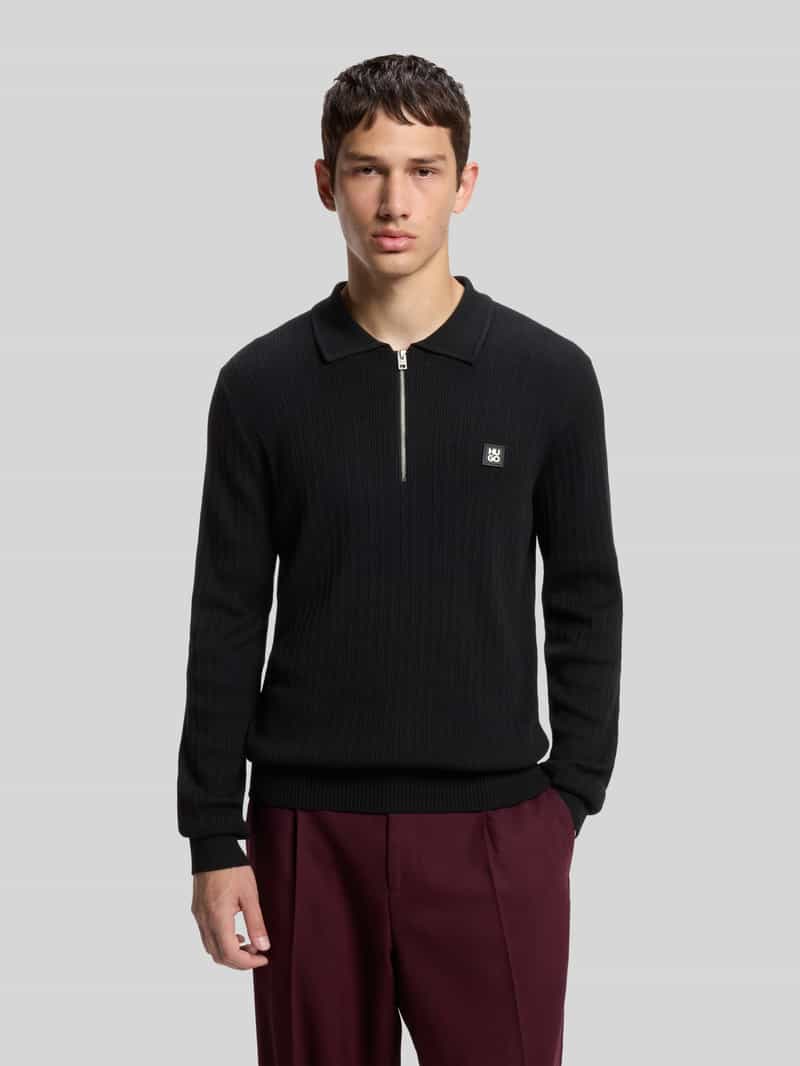 HUGO Regular fit poloshirt van viscosemix model 'Sastaron'