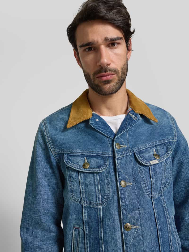 Paul Smith Denim jack met strookzakken model 'STORM RIDER'